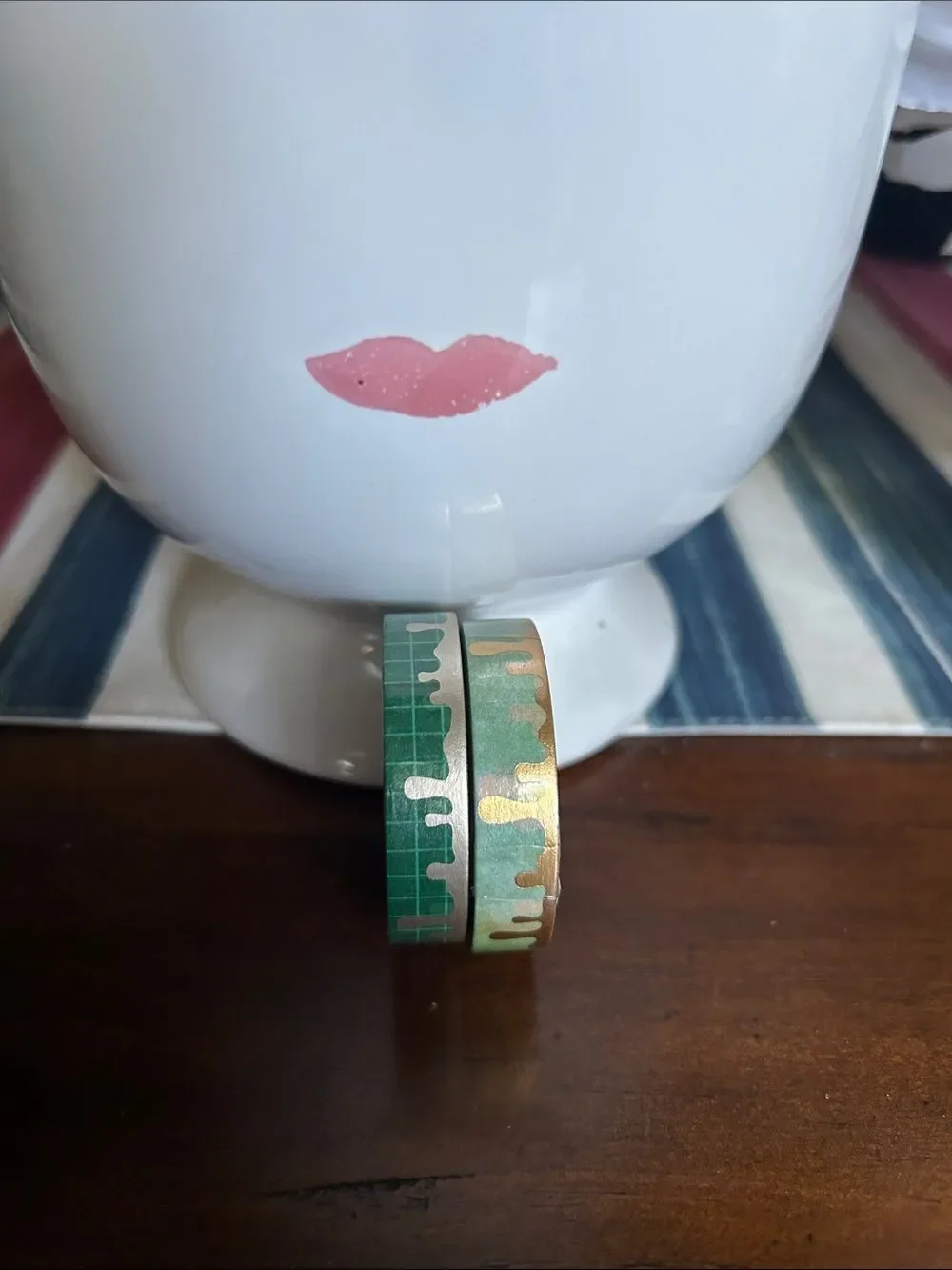 Green Decorative Washi Tape Set Gold Accents bundle 2 new  cookie sticker co